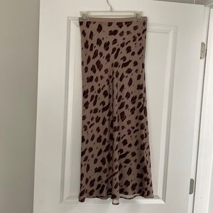 Anine Bing Animal Print Silk skirt